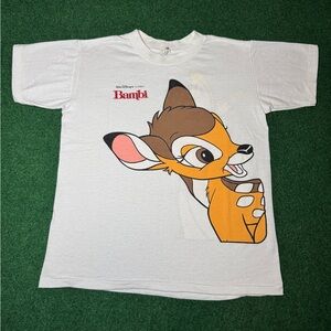 Vintage Bambo Walt Disney Classic Movie Promo S/M RARE T Shirt